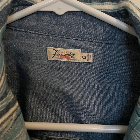 RARE Faherty Blue Striped Jacket - Picture 6 of 11
